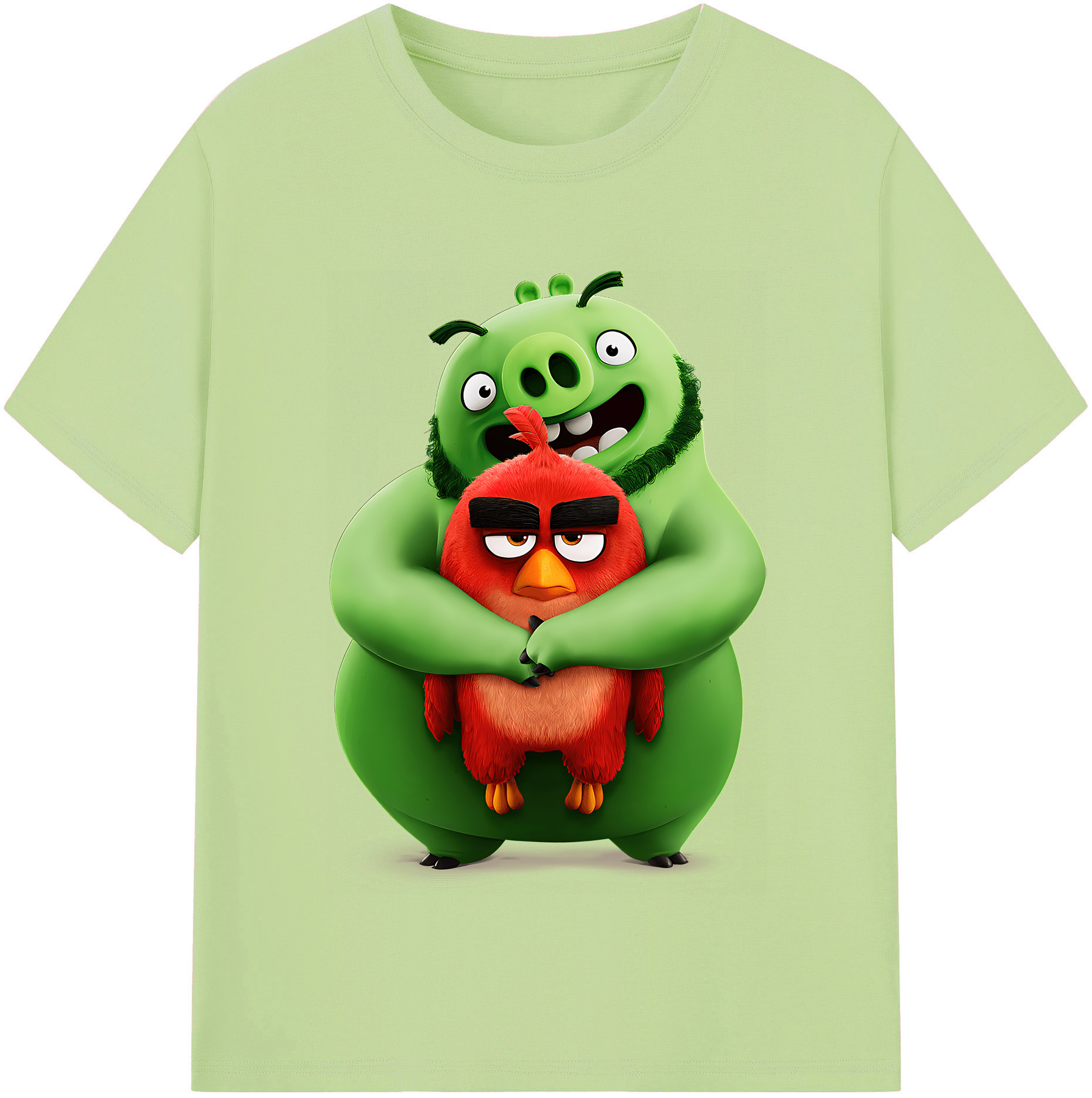 （画像用） Angry Birds アングリーバード 綿100％半袖Tシャツ（フロントプリント）